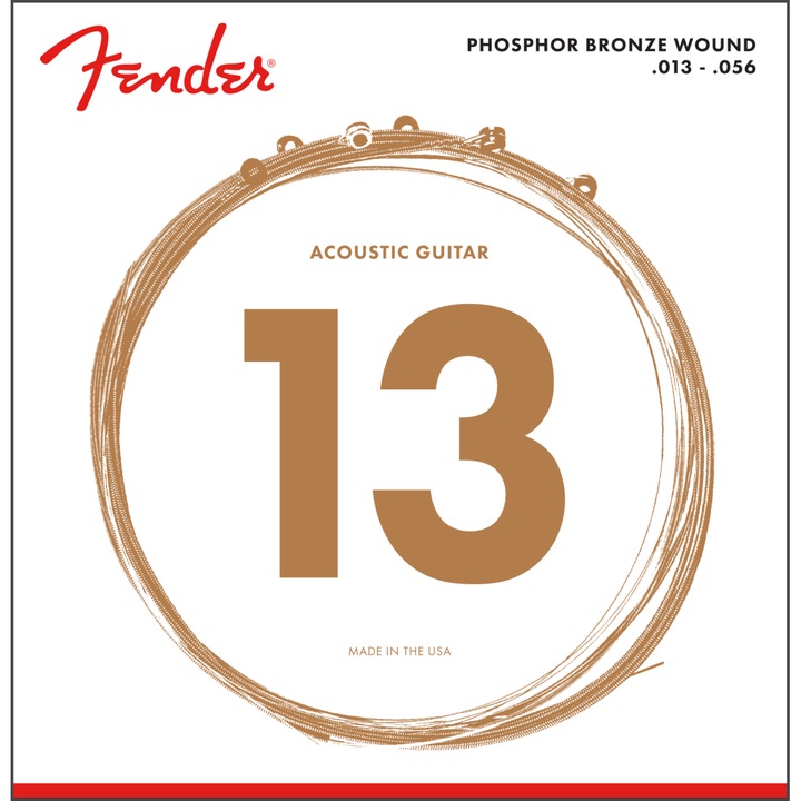 Струни за акустична китара Fender 13-56, Фосфор бронз