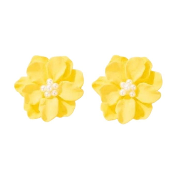 Cercei Syggy Flower, model floare galbena