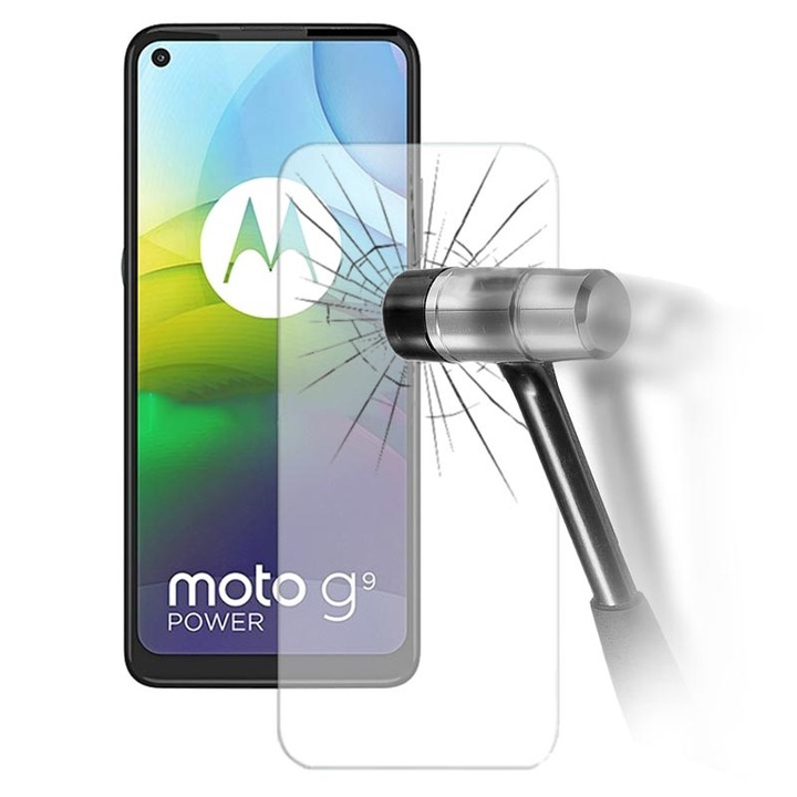 Стъклен протектор Hard Glass, 2.5D за Motorola Moto G9 Power, Прозрачен