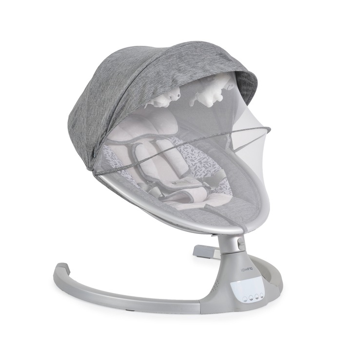 Електрическа люлка Cangaroo Iswing, силвър, 0+ месеца