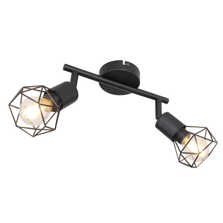 Spot Xara 54802S-2, 2xE14, negru, IP20, Globo Lighting