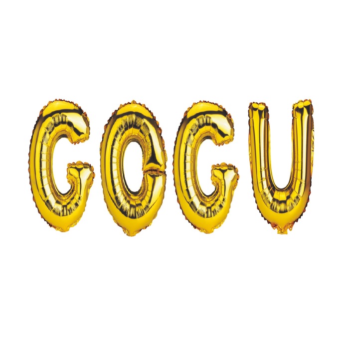 Gogu név lufi készlet, arany, 40 cm