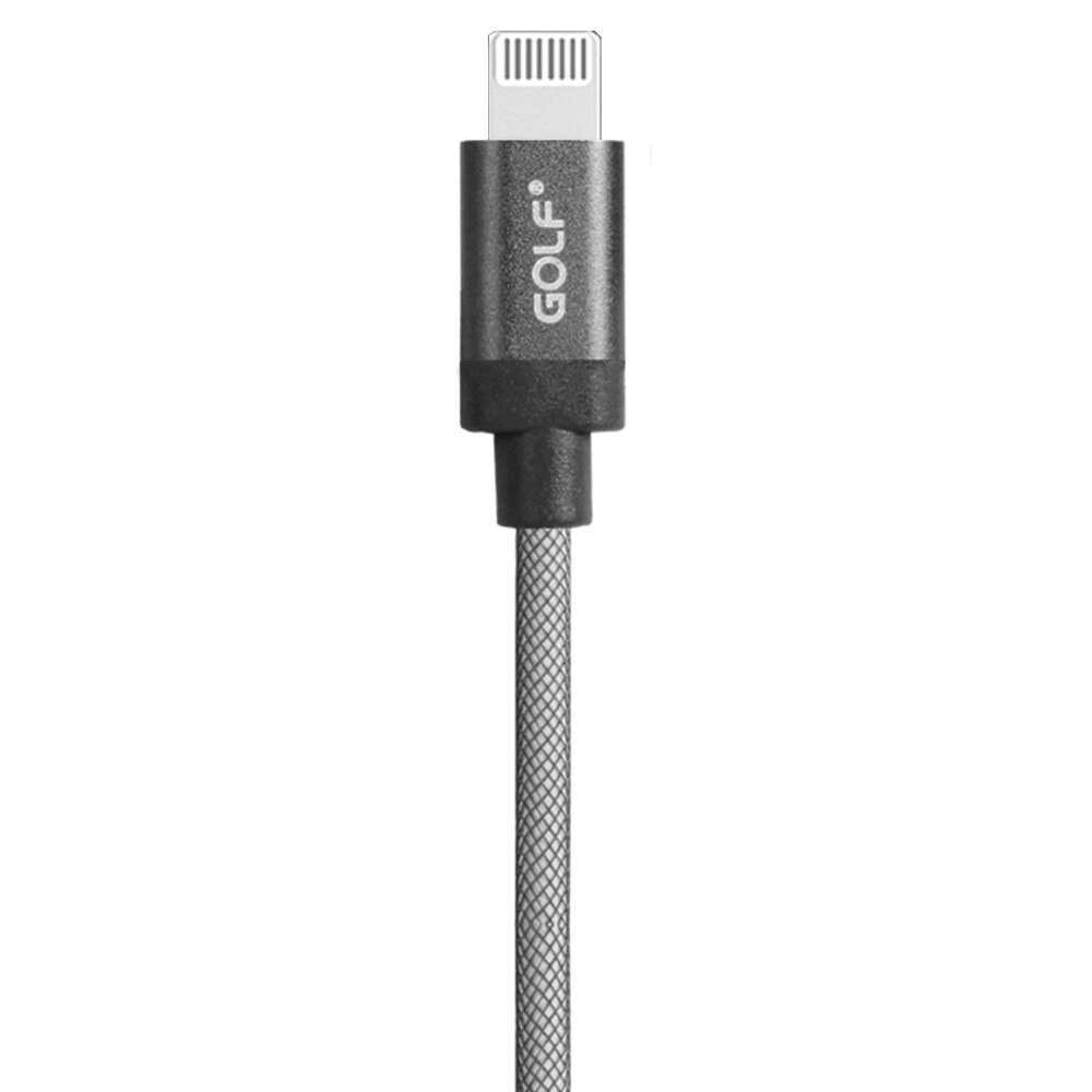 Cablu incarcare si date Akyta, Golf series, cablu impletit, fast charging, iPhone, grey