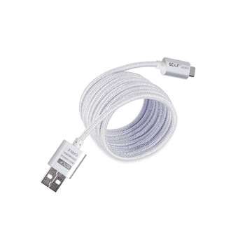 Cablu de incarcare si date cu LED Akyta, 1 metru, Golf series, Aluminiu, iPhone 5/6, Silver Cablu de incarcare si date cu LED Akyta, 1 metru, Golf series, Aluminiu, iPhone 5/6, Silver
