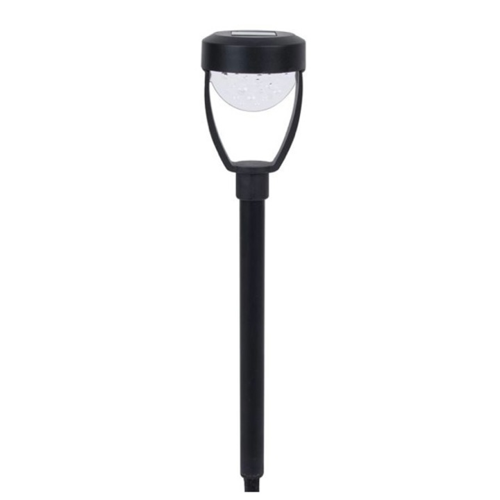 Lampa solara cu led, pentru gradina, negru, 27 cm