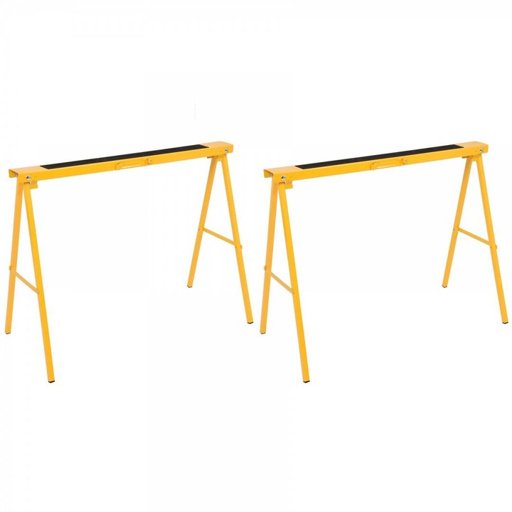 Set 2 capre pliabile pentru lucru Vorel 29401, dimensiune 100x10x75cm