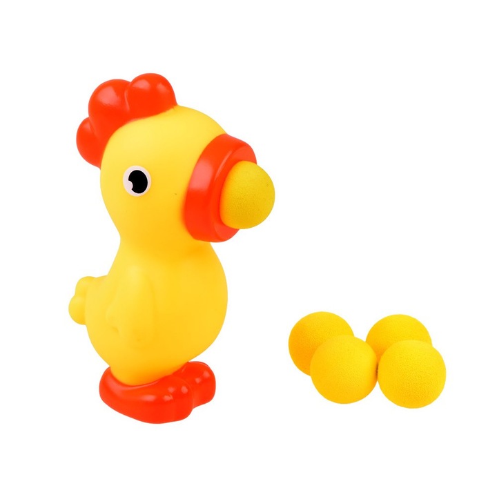 Labdakilövő kiscsirke habszivacs labdákkal