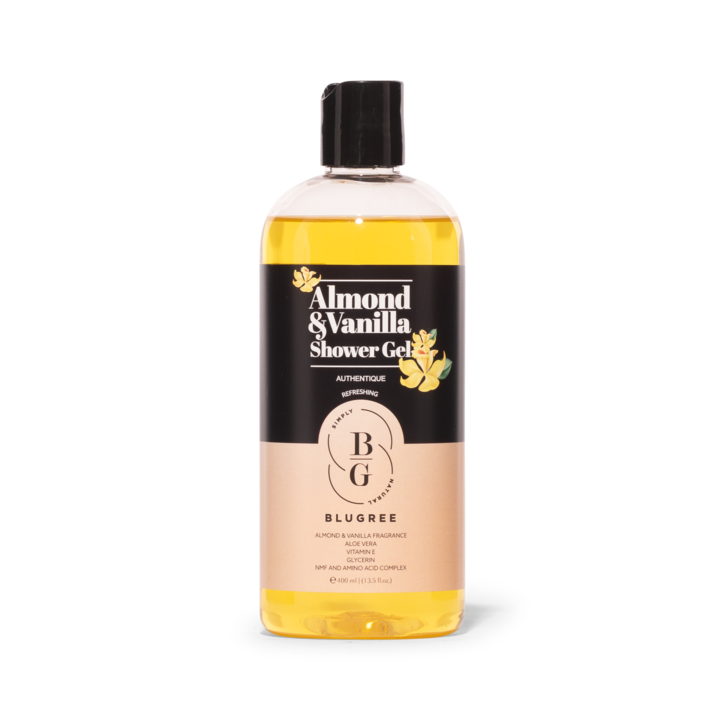 Gel de dus BluGree, Migdale si Vanilie, 400ml