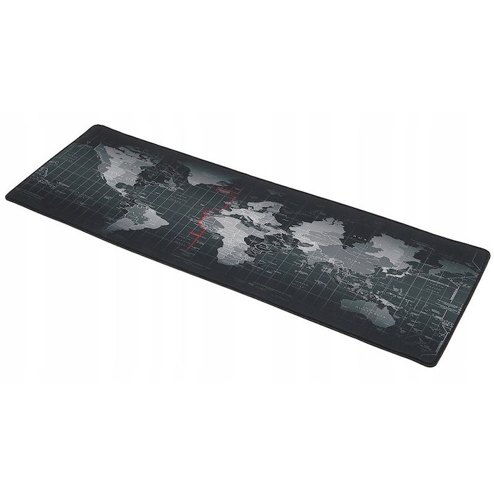 Mouse pad, Zola®, cauciucat pentru gaming, Harta Lumii, 80x30cm