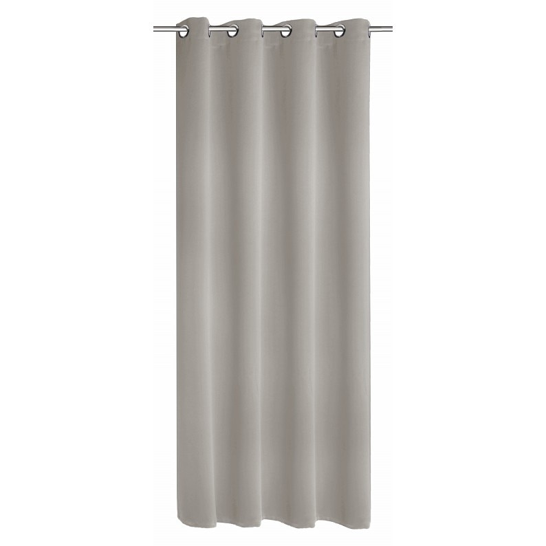 Draperie cu inele, Gri, dimensiuni: 140 x 245 cm