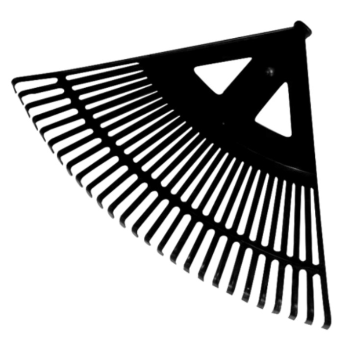 Műanyag ventilátor gereblye 430mm, 27 fog, fekete