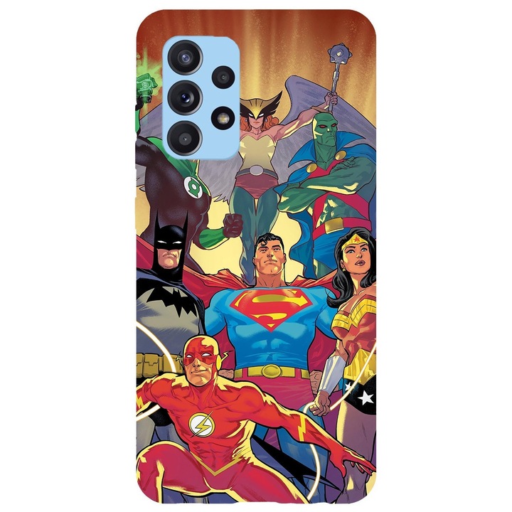 Калъф, съвместим с модел Samsung Galaxy A53 5G Cartoon Justice league, силикон, TPU, обратно