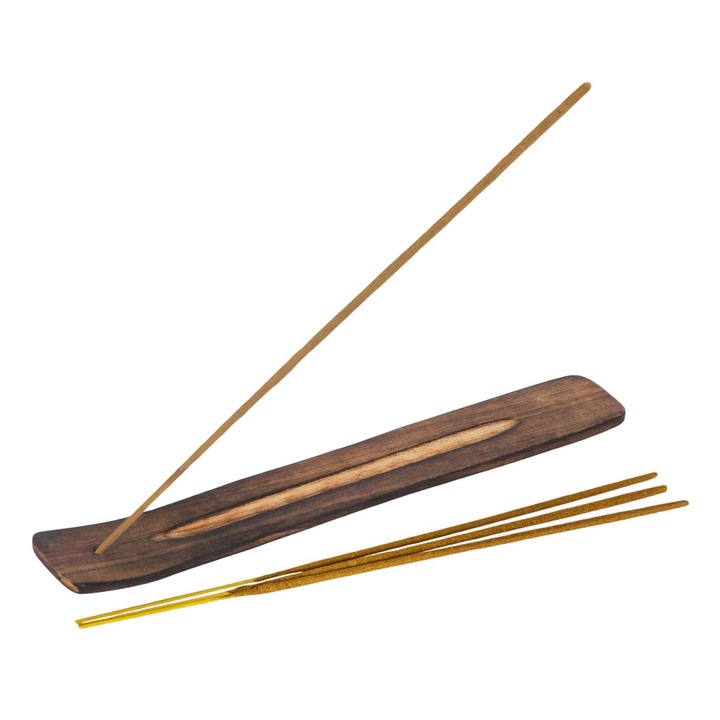 Set 40 betisoare parfumate Shopiens® cu aroma Asian Spice, cu suport din lemn