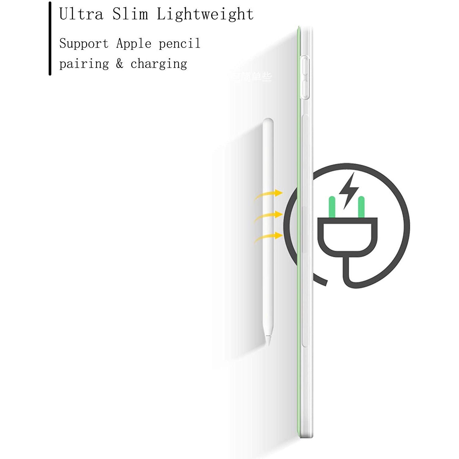 Husa Premium pentru Apple iPad Air 4 10.9" Trifold Silicon Verde Fistic