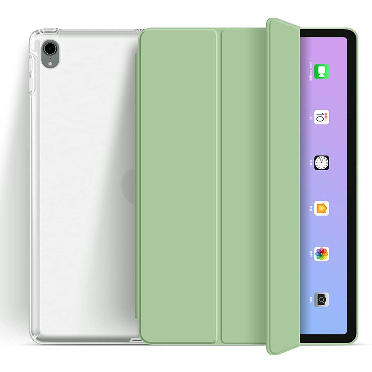 Husa Premium pentru Apple iPad Air 4 10.9" Trifold Silicon Verde Fistic