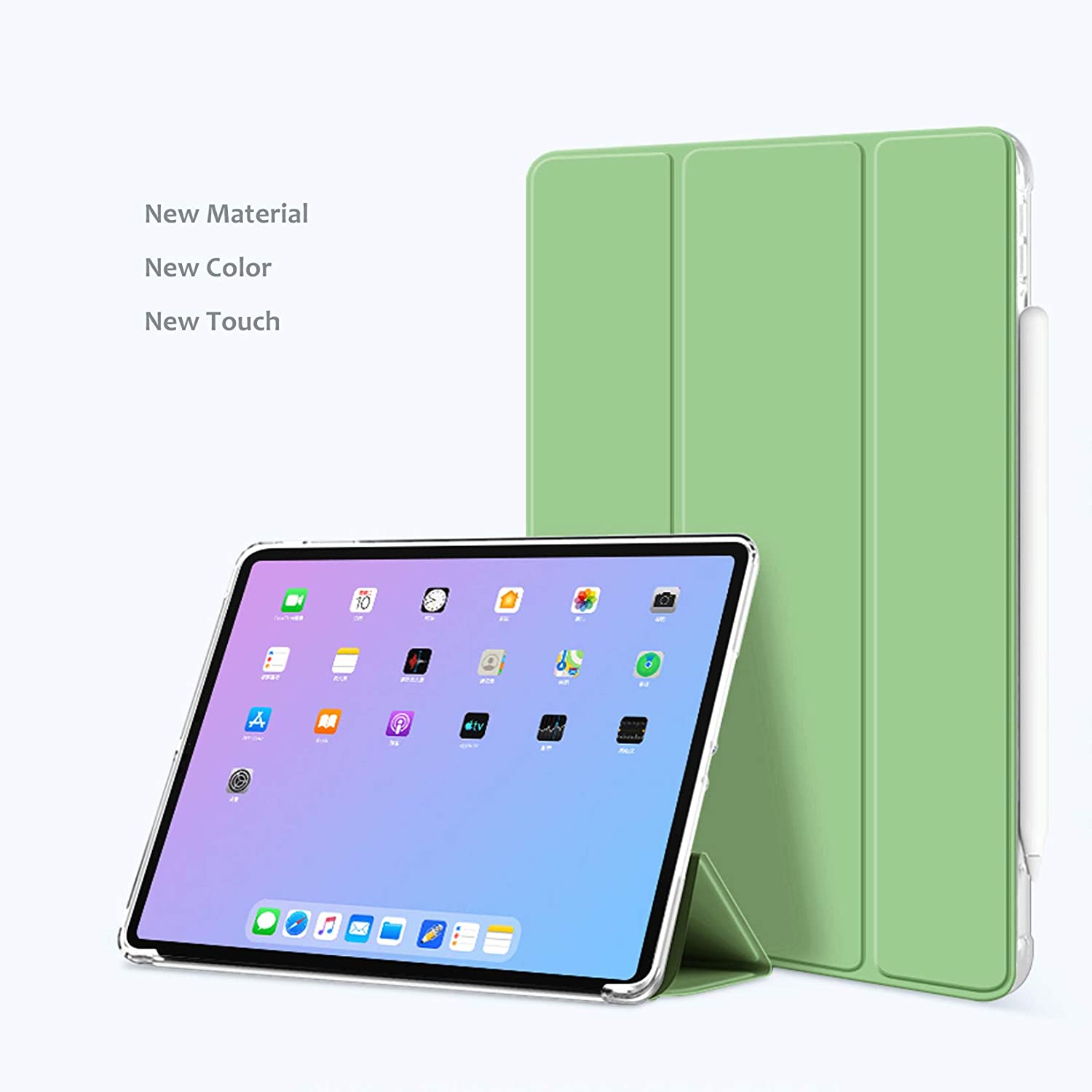Husa Premium pentru Apple iPad Air 4 10.9" Trifold Silicon Verde Fistic