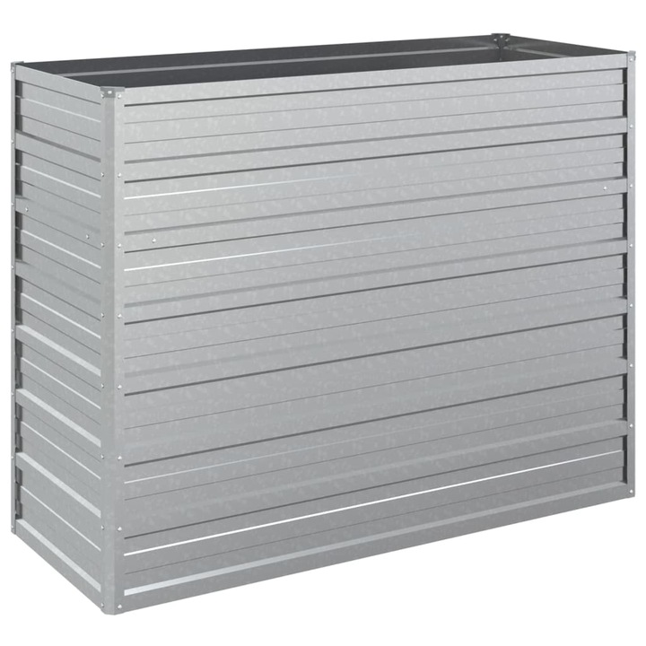 Strat inaltat de gradina vidaXL, argintiu 100x40x77 cm otel galvanizat 6.16 kg 316896