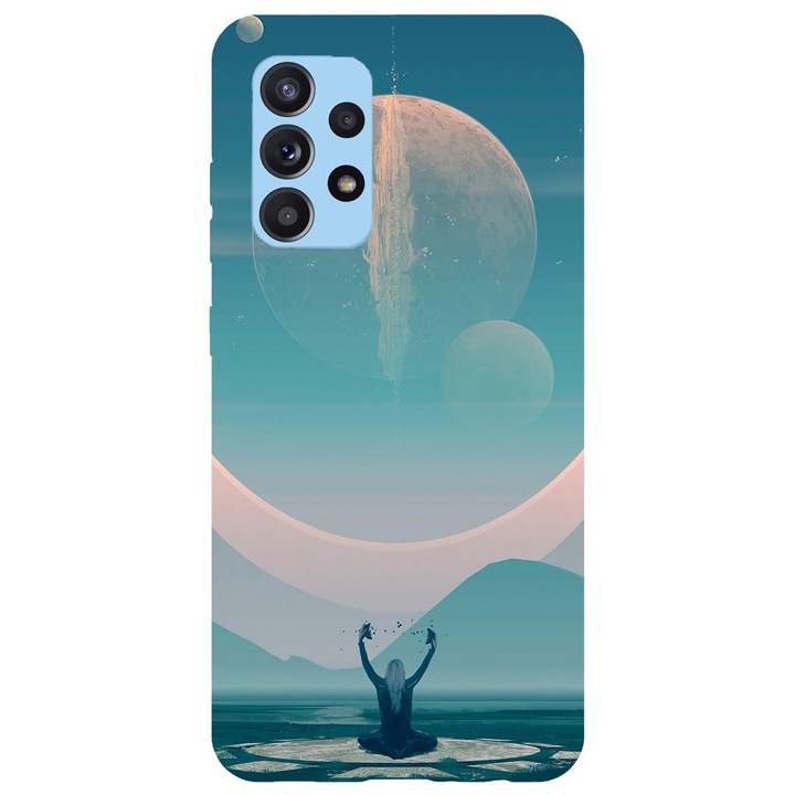 Калъф, съвместим с Samsung Galaxy A53 5G модел Space Connection, силикон, TPU, обратно