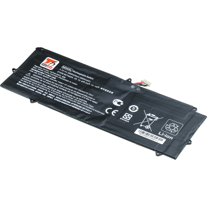 Baterie T6 Power compatibil cu HP Pro X2 612 G2, 3600mAh, 28Wh, 2cell, Li-pol