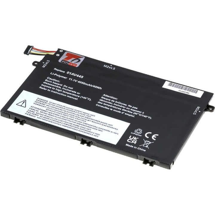 Baterie T6 Power compatibil cu Lenovo ThinkPad E480, E490, E580, E590, 3600mAh, 40Wh, 3cell, Li-pol