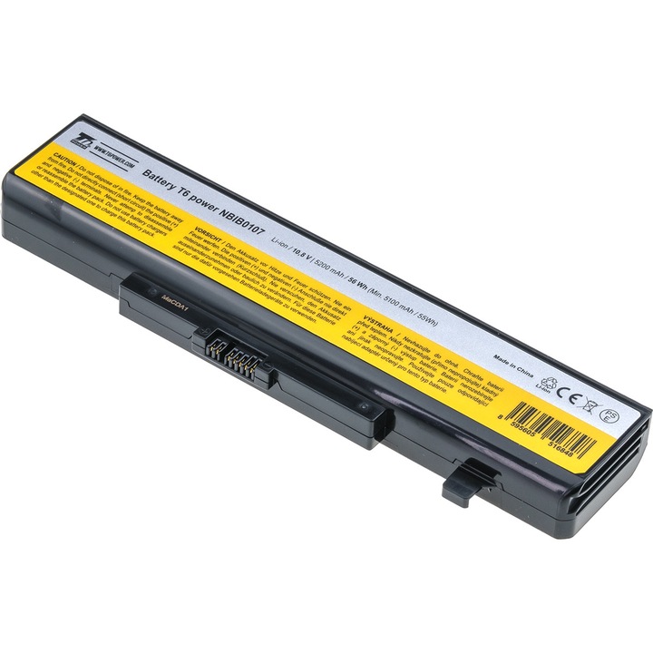 Baterie T6 Power compatibil cu Lenovo IdeaPad Y480, Z480, G480, B590 series, 5200mAh, 56Wh, 6cell