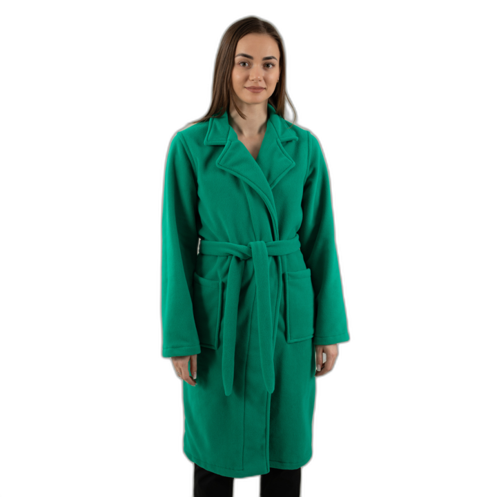 Дълъг поларен халат, хирургично зелено, S