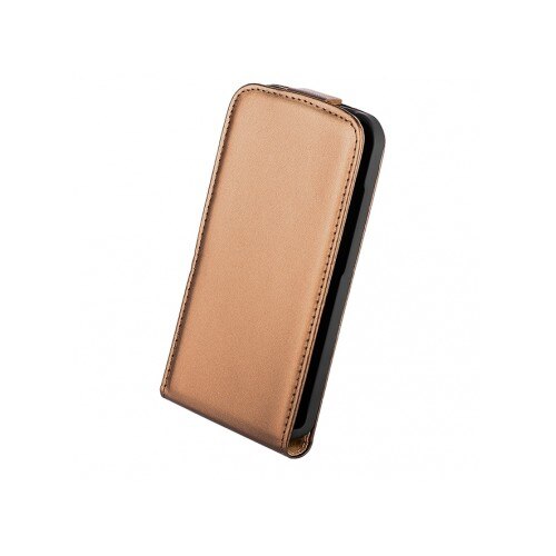 Husa Iphone 7, piele eco, flexi, auriu