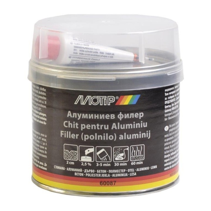Chit-filler pentru aluminiu Motip, 250 g
