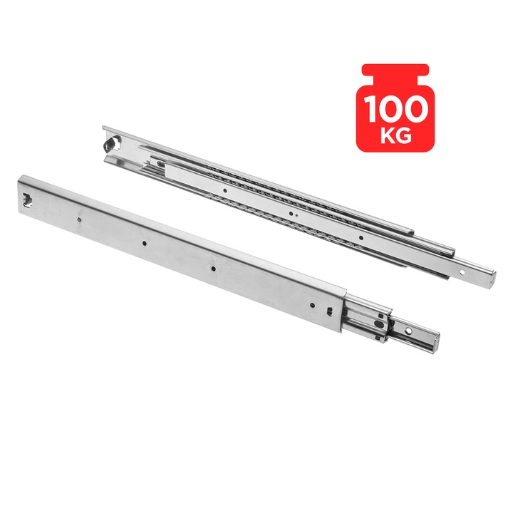 Glisiera metalica, cu bile, L - 900 mm, Capacitate de incarcare pana la 100 kg