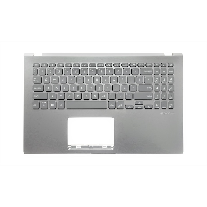 Carcasa superioara si tastatura Asus VivoBook X509FA, X509FB, layout US, Transparent Silver, fara iluminare, model 90NB0MZ1-R33UI0