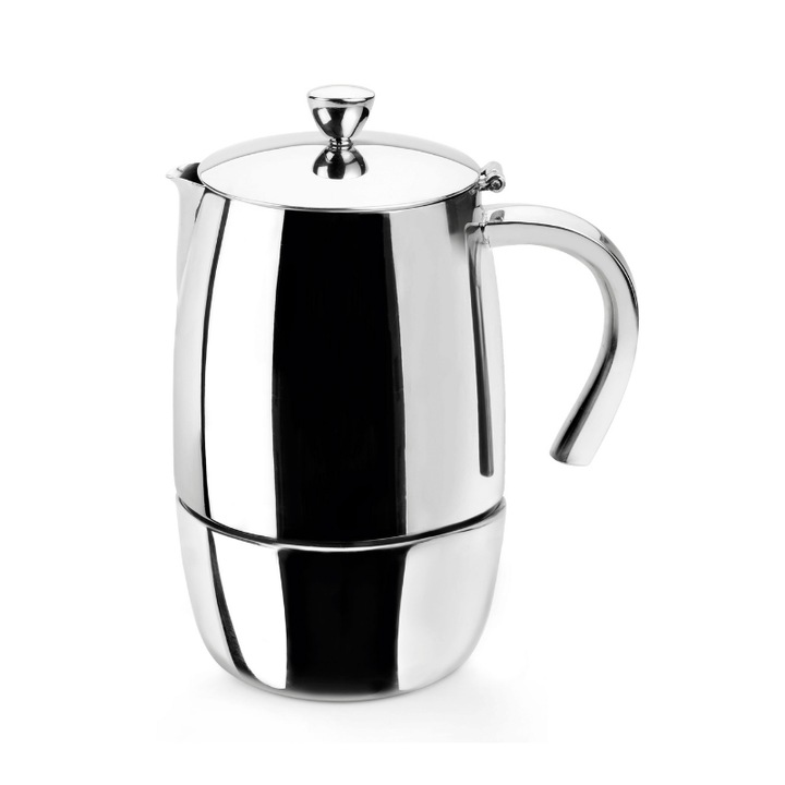 Cafetiera manuala din inox, Lacor Luxe, 300 ml