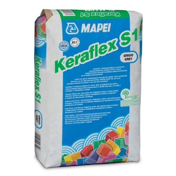 Mapei Keraflex S1 Kerámiaburkolat ragasztóhabarcs (C2TES1) 25 kg