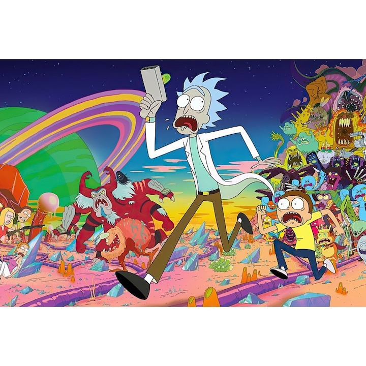 Rick And Morty Poszter Adventures V2, 61x90cm, Többszínű
