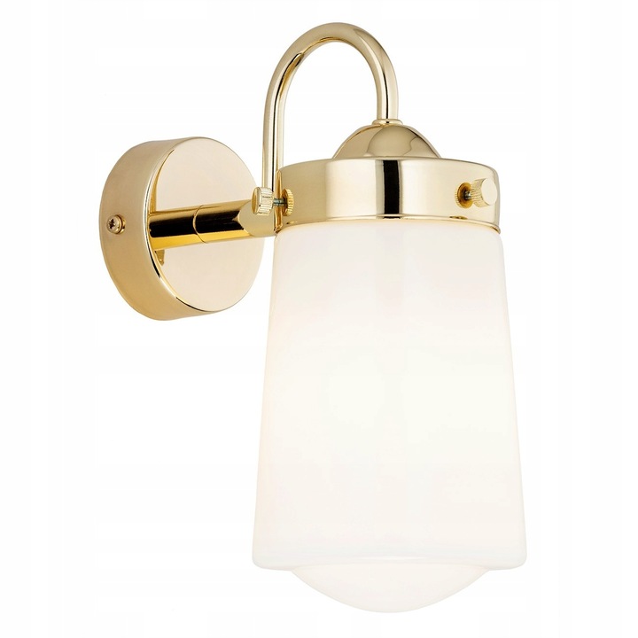 Lampa de perete cu 1 sursa de lumina, ARGON, Pasadena, Otel, Alama/Alb, E27, 26x12 cm