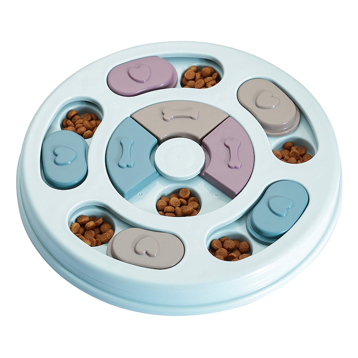 castron hranire lenta caini si pisici cu puzzle grunluft happypet dt-by-04 prevenirea indigestiei mancare sau apa antiderapant 25 cm verde imagen 26_0_
6