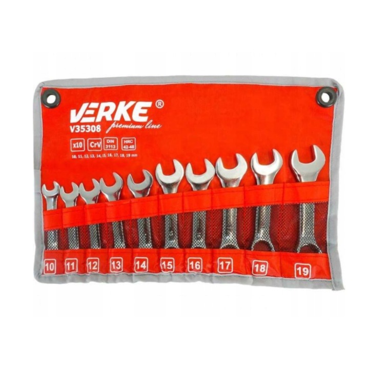 Set chei combinate 10 bucati 10-19mm Verke