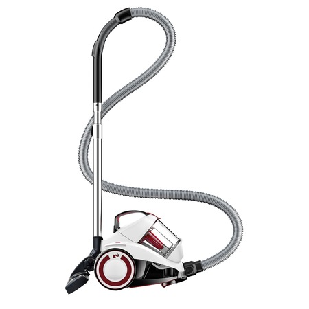 Aspirator fara sac Dirt Devil gama Rebel, 700 W, 1.8 l, 2 accesorii, Filtru HEPA, Alb/Rosu