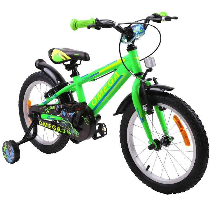 Велосипед Omega Master, За деца, 12", Зелен