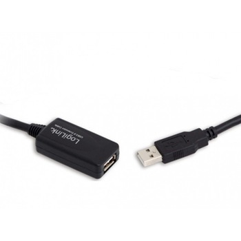 Cablu prelungitor activ USB 2.0 T-M, 10 m, Logilink Cablu prelungitor activ USB 2.0 T-M, 10 m, Logilink