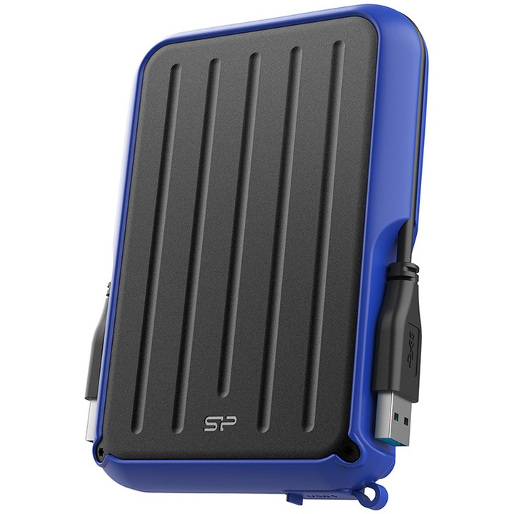 HDD extern portabil Silicon Power Armor A66 5TB, Antishock, Waterproof, USB 3.2 Gen 1, Albastru