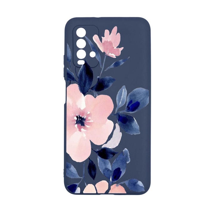 Силиконов калъф Unique за Xiaomi Redmi 9T, Pastel Colors Collection Flowers, Alaskan Blue, AB 506