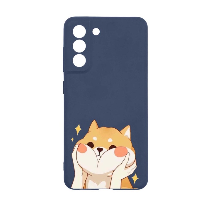 Силиконов калъф Unique за Samsung Galaxy S21 FE, Emoji - Sweet Cat, Alaskan Blue, AB 596