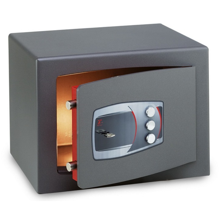 Seif certificat EN 14450 S2,antiefractie,inchidere cu cheie si 3 combinatori,300x350x220,DMD/3, Technomax