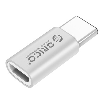 Adaptor Orico CTM1, USB 2.0, Type-C male to Micro-A female, Silver Adaptor Orico CTM1, USB 2.0, Type-C male to Micro-A female, Silver