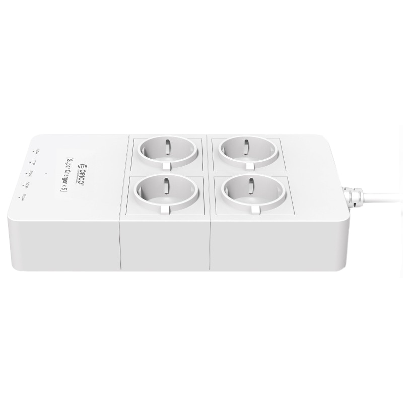 Multipriza Orico HPC-4A5U cu protectie la supratensiune, 4x CEE 7/3 / Schuko, 5x USB, 1.5 m, Black