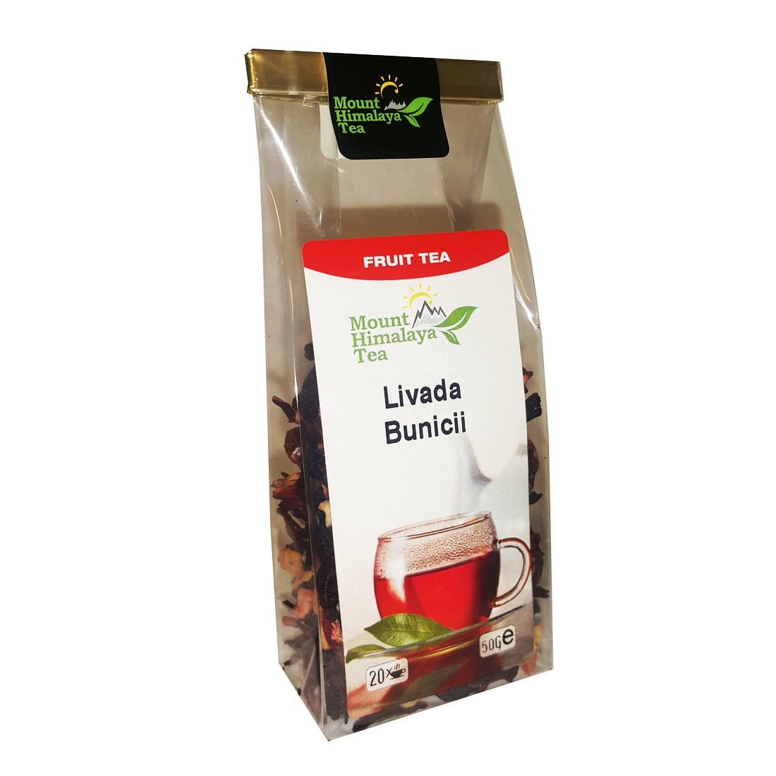 Ceai de fructe pentru copii peste 4 ani, cu mure, zmeura si coacaze, Livada Bunicii, Mount Himalaya Tea, 50 g