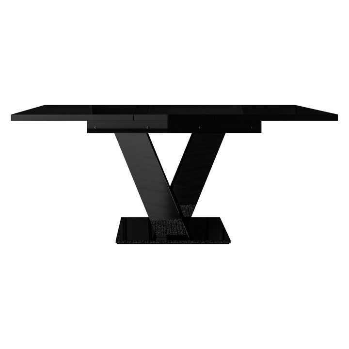 Masa Herkulan, Mirjan24, 120x80x76 cm, negru lucios