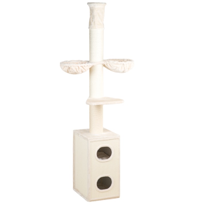 Ansamblu de joaca pentru pisici Cat Tower Box Cream, 265 cm
