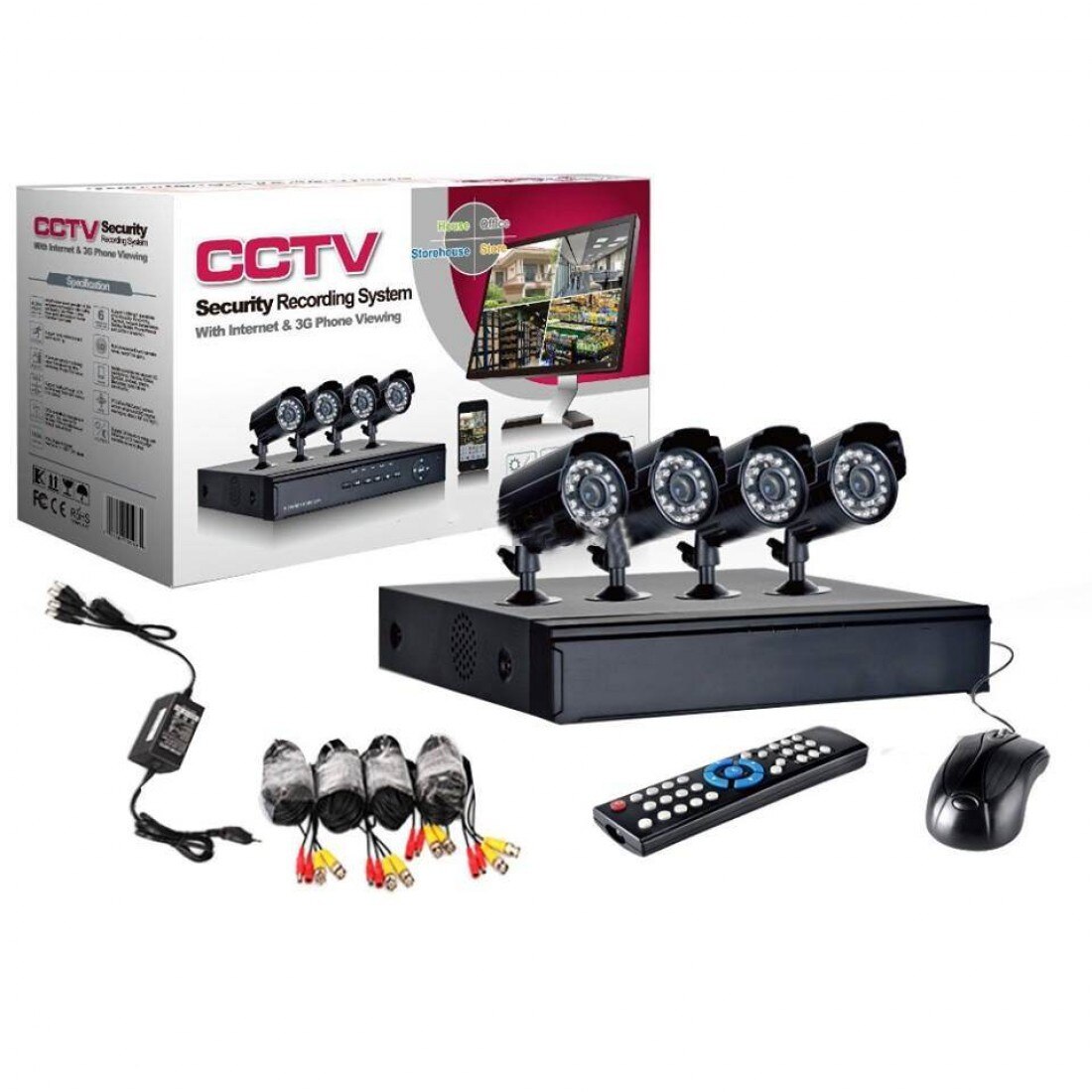 Proficiency Decode Chronic Kit de supraveghere CCTV 8 camere, HDMI, infrarosu, vizualizare de pe  internet, calculator, telefon - eMAG.ro