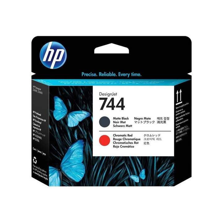 Cap de printare Original HP (744) F9J88A Negru mat si rosu